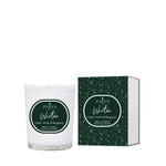 Parks candle and packaging with 'Winter' scent on a white background