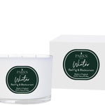 Parks candle and packaging with 'Winter' label on a white background